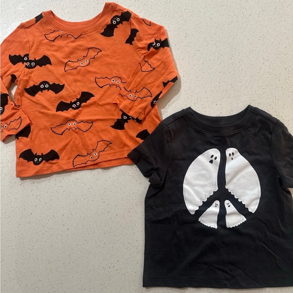 Halloween Themed Kids Shirts - Orange and Black
